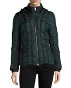 Olivia Zip-front Short Puffer Coat