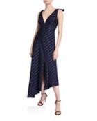 Abound Striped Asymmetric Gown