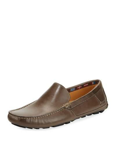 Malibu Leather Flat Driver, Brown