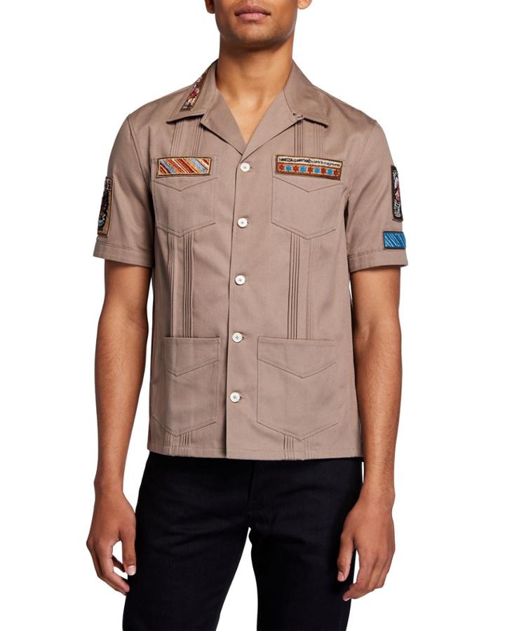 Men's Short-sleeve Military Pocket
