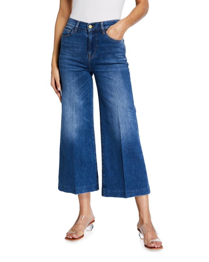 Le Vintage Cropped Wide-leg Jeans