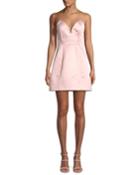 Pearl Deep V Sleeveless Lantern Cocktail Dress