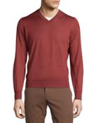 Cashmere-blend V-neck