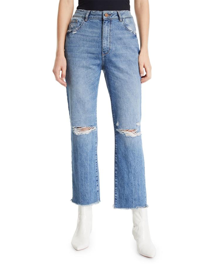 Jerry High-rise Vintage Straight Ankle Jeans