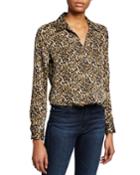 Brett Leopard-print Button-down
