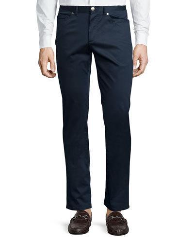 Collection Perfect Poplin 5-pocket Pants, Navy