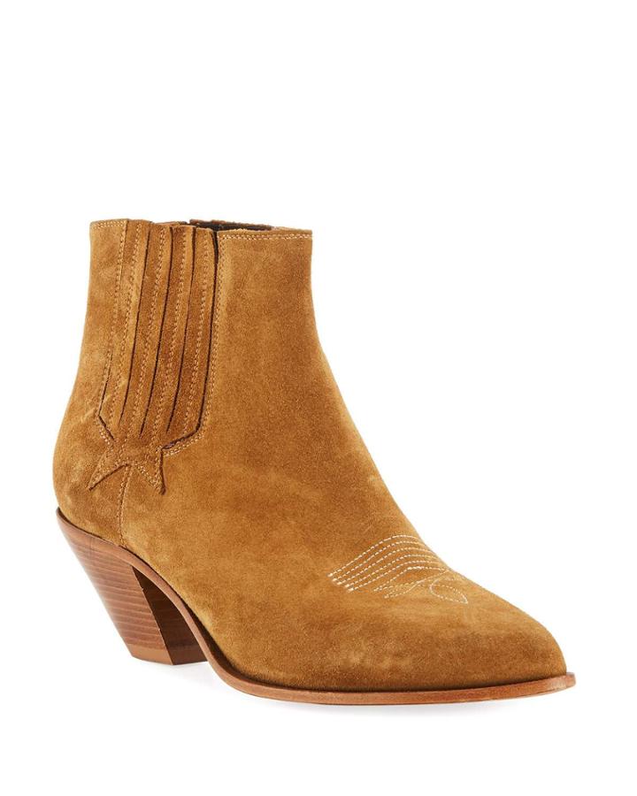 Sunset Suede Cowboy Ankle Boot