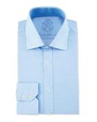 Mini-check Long-sleeve Dress Shirt,