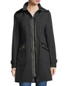 Hooded Zip-front Coat
