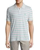 Neon Striped Polo