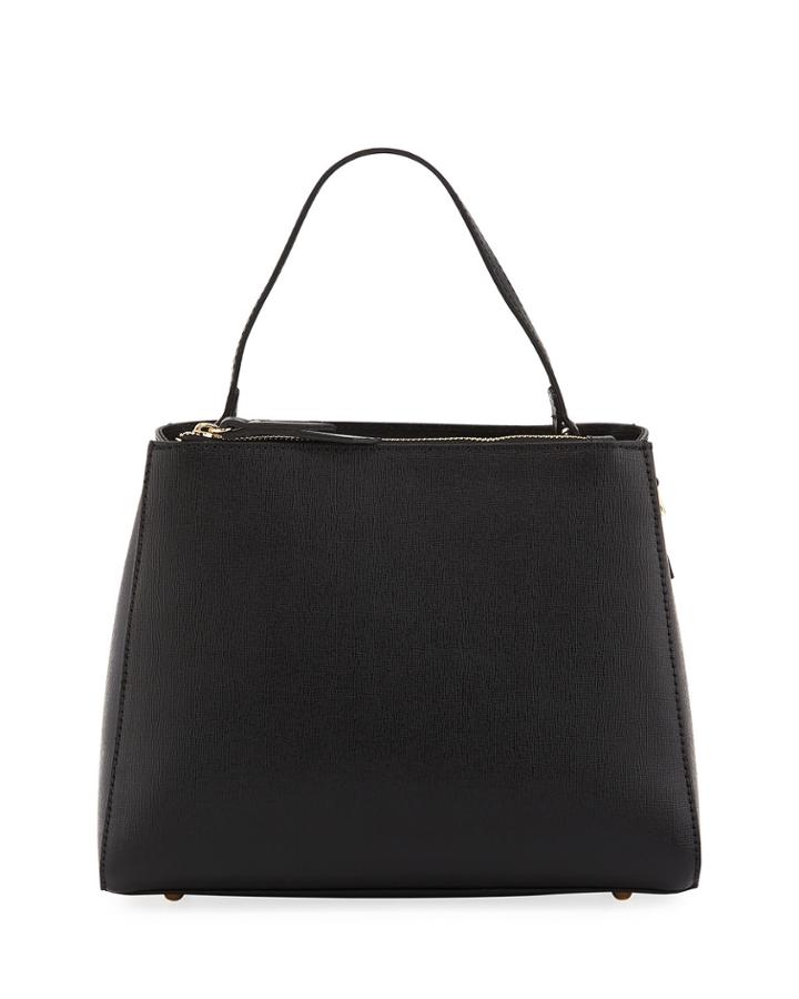 Saffiano Leather Top-handle Crossbody Bag