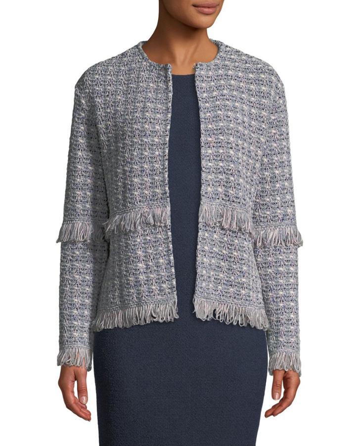 Tweed Fringe-trim Cardigan