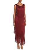 Casilda Tiered-fringe Column Dress