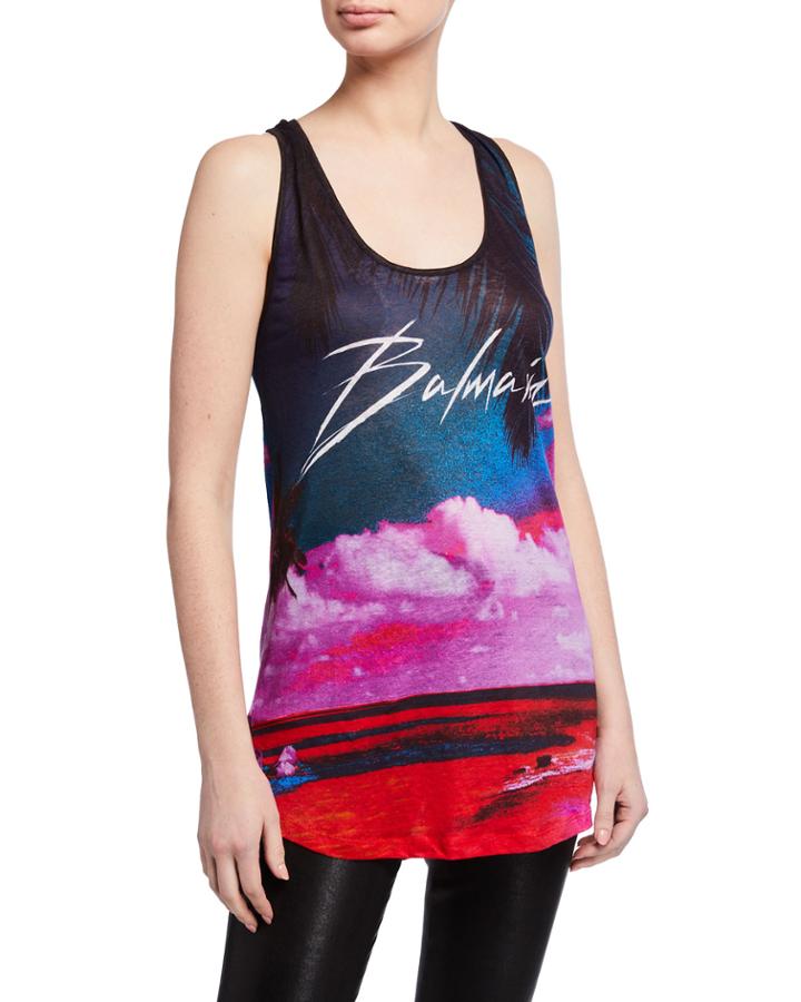 Palm Sunset Logo-graphic Print