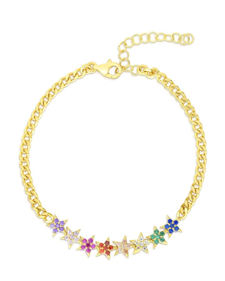 Cubic Zirconia Star Bracelet,