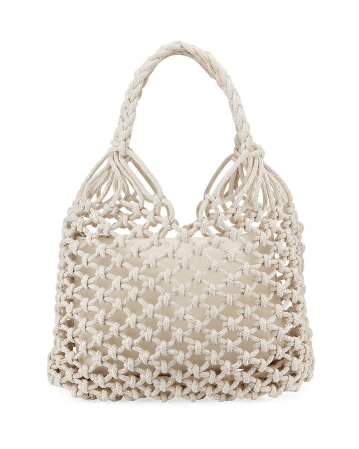 Summer Knotted Macrame Hobo Bag