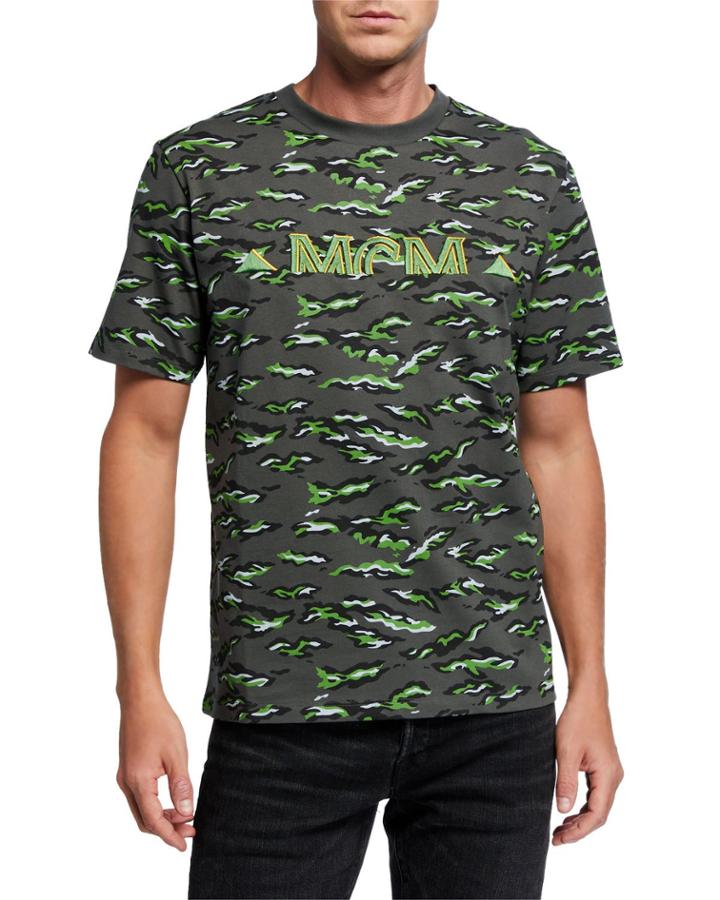 Men's Pop Rabbit Camo Embroidered-logo T-shirt