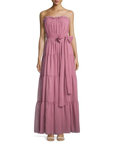 Strapless Tiered Gown,
