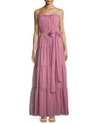 Strapless Tiered Gown,