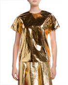 Metallic Short-sleeve Top