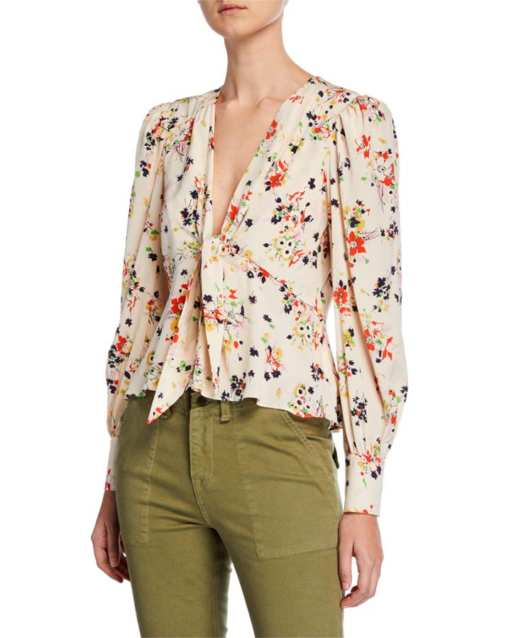 Payton Floral Tie-front