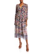 Aya Floral V-neck Long-sleeve