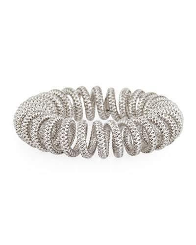 18k White Gold Spring Coil Bracelet