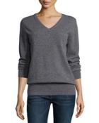 Long-sleeve V-neck Relaxed-fit Cashmere