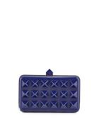 Minaudiere Studded Hard Shell Bag, Blue