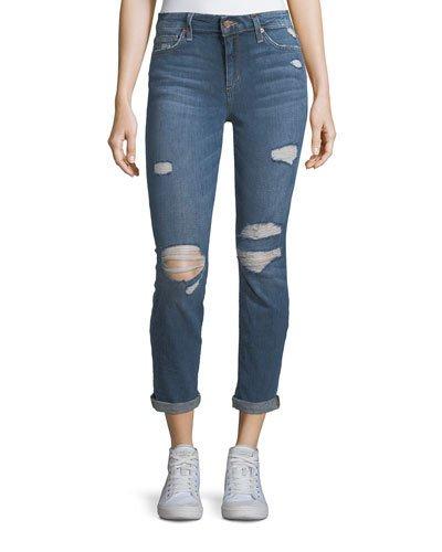 Rolled-cuff Cropped Jeans