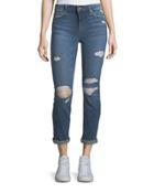 Rolled-cuff Cropped Jeans