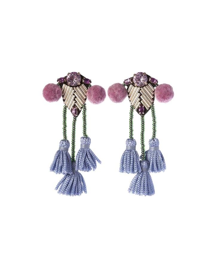 Meredith Beaded Tassel Earrings