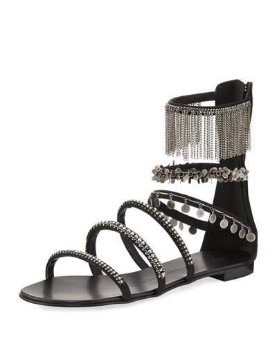 Embellished Satin Gladiator
