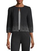 Boucl&eacute;-knit Textured Jacket