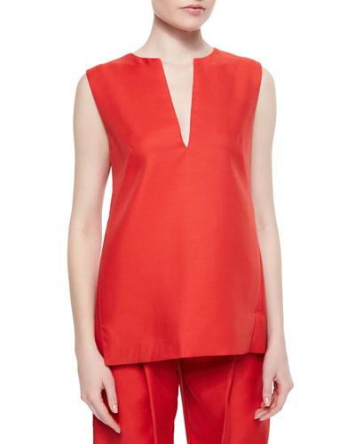Split-neck Wool-blend