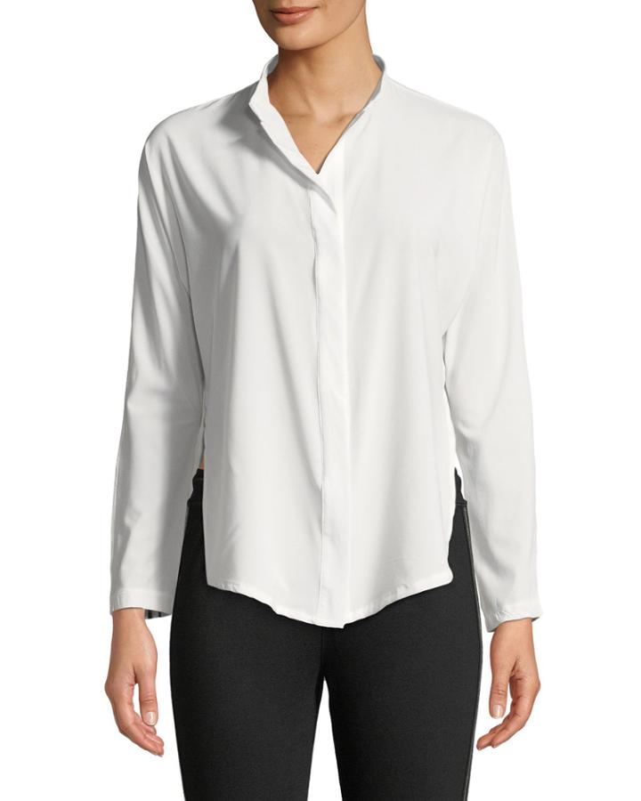 Studio Signature Striped Button-down
