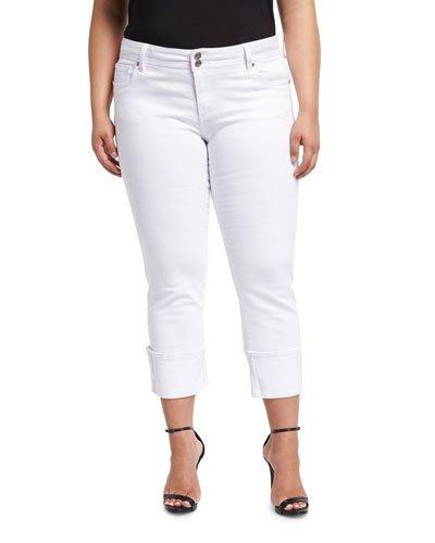 Cameron Wide-cuff Jeans, White