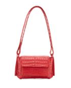 Accordion Crocodile Crossbody Bag