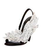 Talon-heel Satin Embellished
