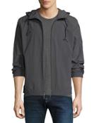 Rogers Crinkle-shell Hooded Jacket, Gray Pattern
