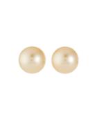 14k Yellow Gold South Sea Pearl Stud Earrings, Gold