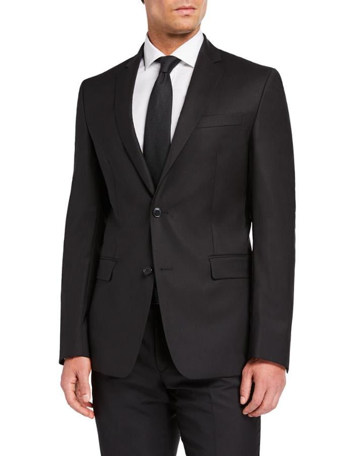 Men's Solid Wool Two-piece