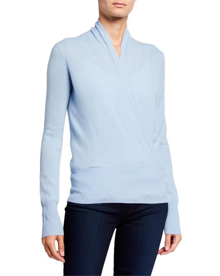 Cashmere Wrap-front Top