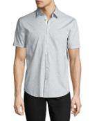 Dot-print Slim-fit Short-sleeve Sport