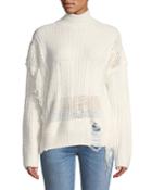 Fringed Chunky Cable-knit