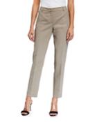 Slim-leg Double-face Cotton-silk Pants