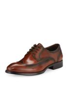 Williams Wing-tip Leather Oxford, Cognac