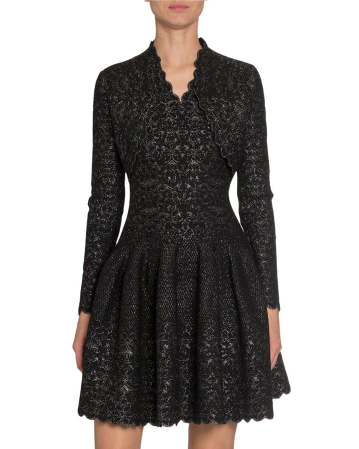 Metallic Lace Bolero Jacket