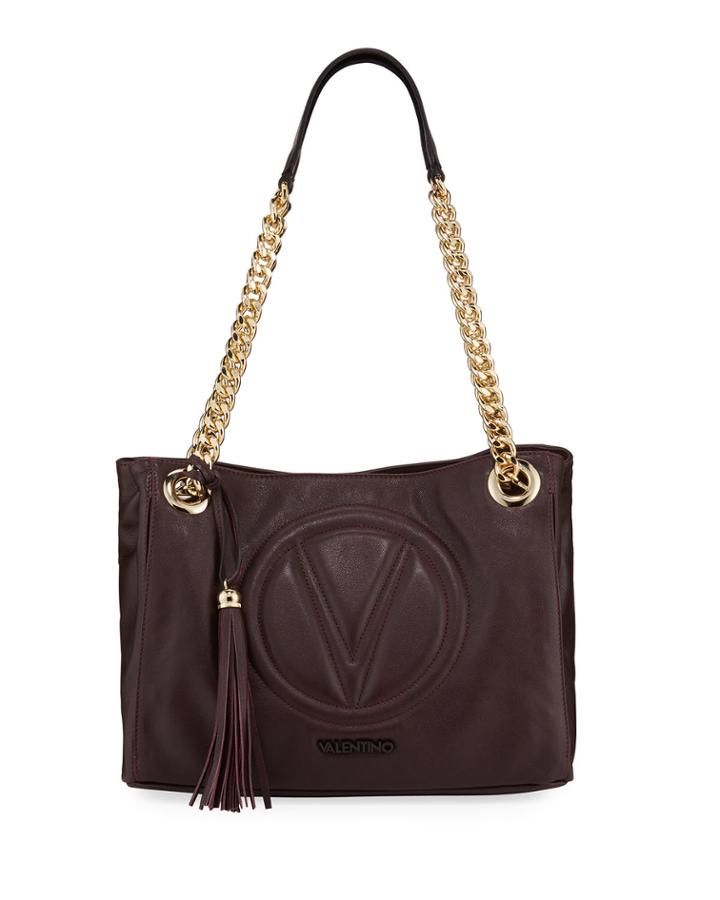 Luisa 2 Quilted Logo Leather Shoulder Tote Bag