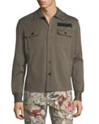 Men's Jersey Button-down Trucker Jacket
